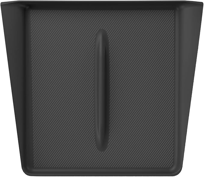 LUCKEASY Wireless Charging Pad for Tesla Model Y Juniper 2025 2026 Center Console Wireless Charger Pad Non-Slip Silicone Mat for Model Y Accessories Black (Carbon Fiber Texture)