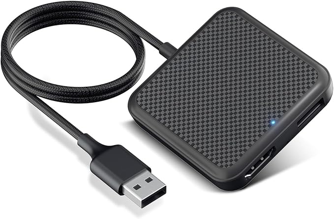 Wireless Carplay Adapter, Android Auto Adapter 2025 Carplay, Plug and Play, Convert Wired to Wireless Supports Car Original Control, Mini Car Play Box for Cars