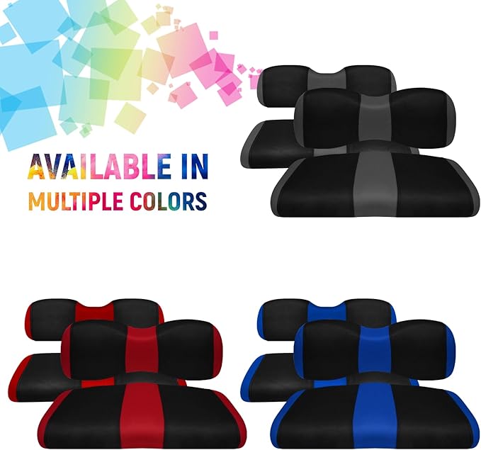 Golf Cart Front and Rear Seat Covers for Yamaha G29/drive Drive 2 2007+, Durable Polyester Fabric Yamaha G29 Seat Covers, Breathable Washable