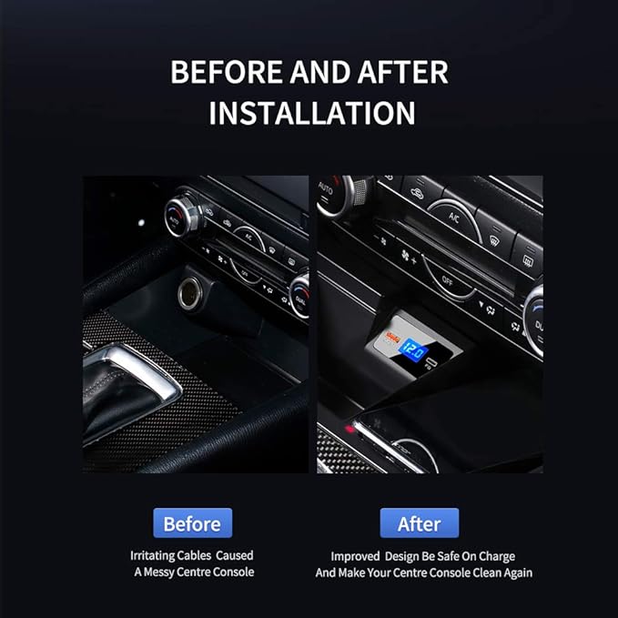 CX-5 Wireless Charger Custom fit for Mazda CX5 2017-2025,15W Qi Fast Charging Central Control Storage with USB Port QC 3.0 36W Individual Control Wireless Charging Station