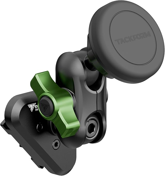 Tackform Link Vent Phone Mount Compatible with 2015-2020 Ford F-150, 2017-2021 Super Duty, 2018-2021 Expedition | Aluminum | Universal Magnetic Holder | 2" Arm | Green Knob | (NOT MAGSAFE Compatible)