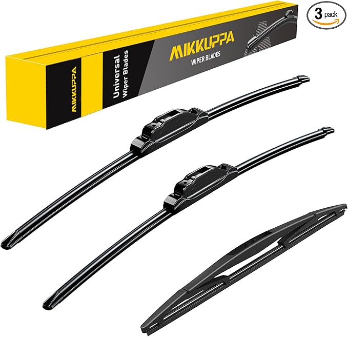 MIKKUPPA 24"+18"+12" Windshield Wiper Blades Replacement for 2005-2015 Nissan Xterra, Front & Rear Wiper Blades, Durable Stable Quiet All Season (Pack of 3)