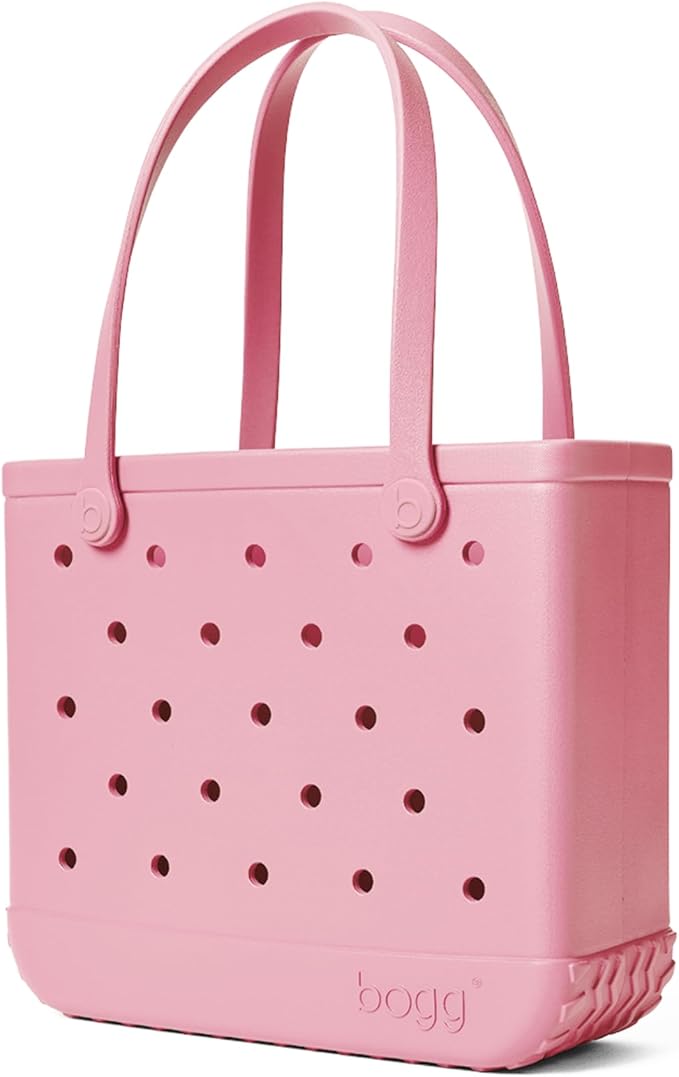 BOGG BAG Medium Tote – 15” x 12.5” x 5” – Durable, Washable, Tip-proof – Beach, Pool, Boat, Work, Sports (Blowing Pink Bubbles)