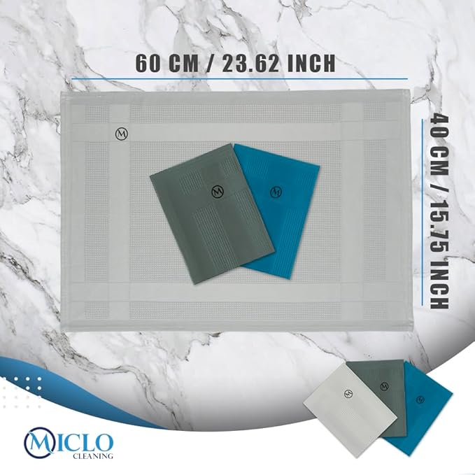 Microfibre Premium Cleaning Cloth Set of 3 - Magic Cloth | All Purpose, Absorbent Washcloth | Microfiber for Window, Kitchen, Bathroom | Lint-Free, Scratch-Free Glass CLoth | 16'' x 24'' | Dark Series