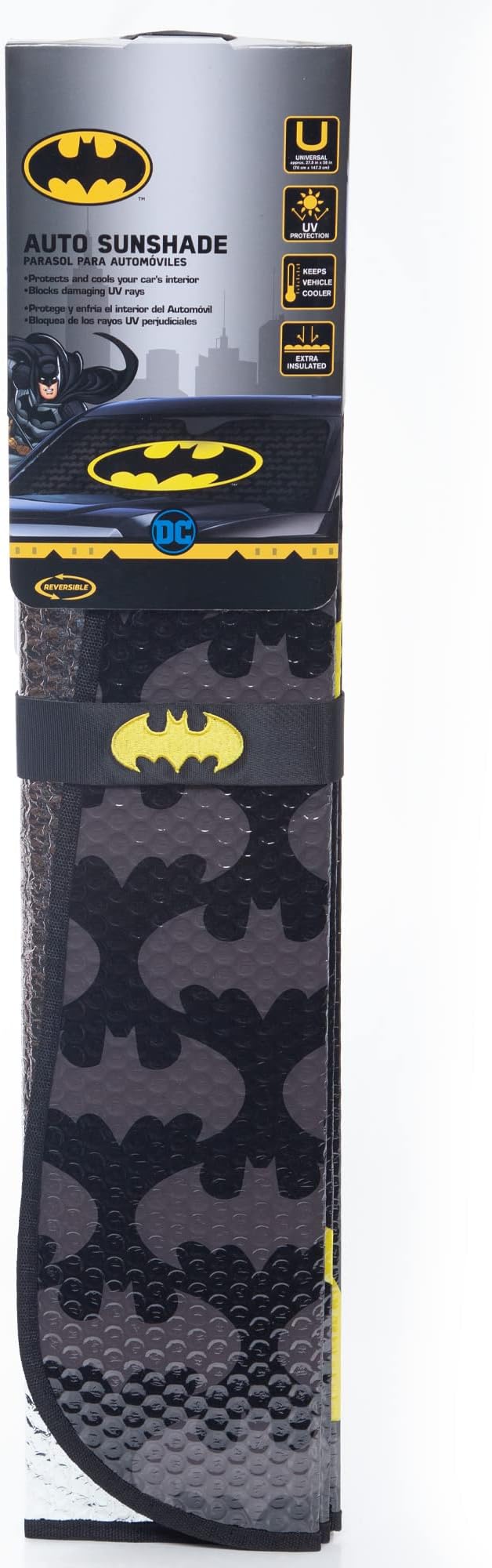 Plasticolor 003713R01 Batman Accordion Style Car Truck SUV Front Windshield Sunshade