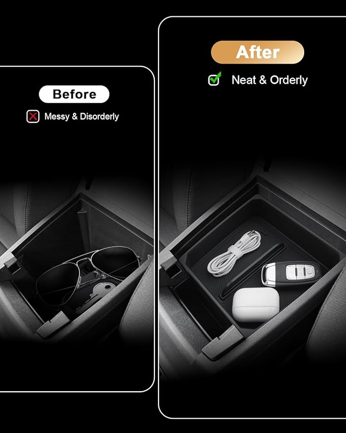 ECOZEN Center Console Organizer Set For 2023-2026 Chevy Colorado/GMC Canyon - 3 Pcs Double-Layer Armrest Organizer + Silicone Cup Holder + Behind Screen Organizer Tray For Colorado Canyon Accessories