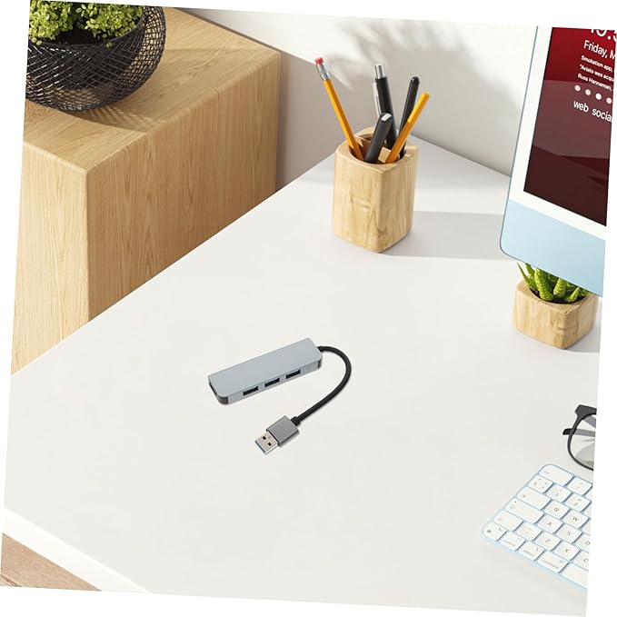 USB Hub Splitter USB Expander for Laptop Compact Design with Fast Data Transfer up to Compatible with Keyboards Mice and More