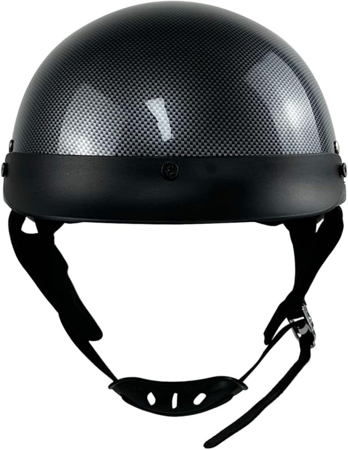 Adult Unisex Black Half Motorcycle Helmet, DOT Approved, for Chopper Moped Scooter Motorbike Electric