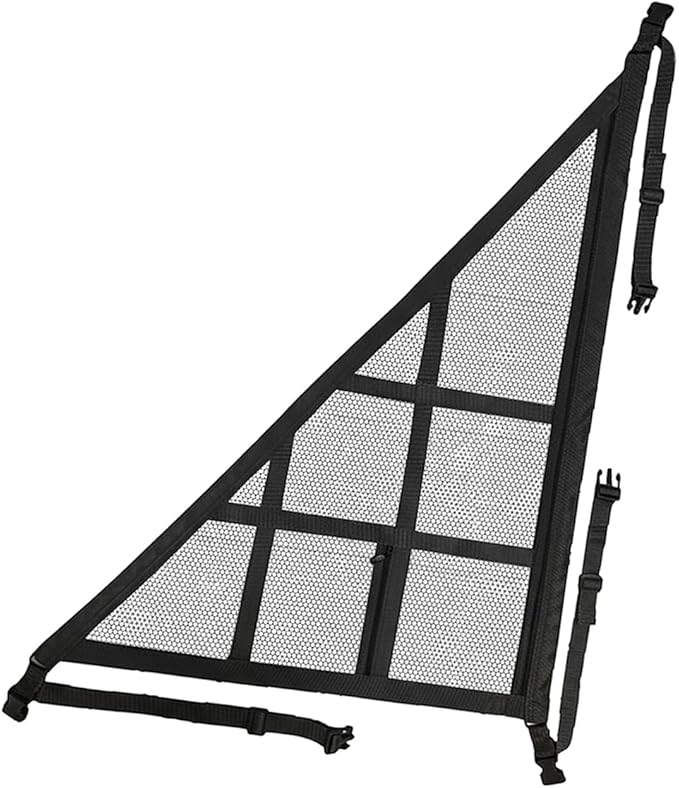 Double-Layer Car Ceiling Cargo Net, 31.49" x 20.86" Auto Roof Mesh Storage Pocket with Adjustable Buckle, 3 & 4-Handle Vehicle Interior Organizer Bag for Road Trips and Camping (Black)