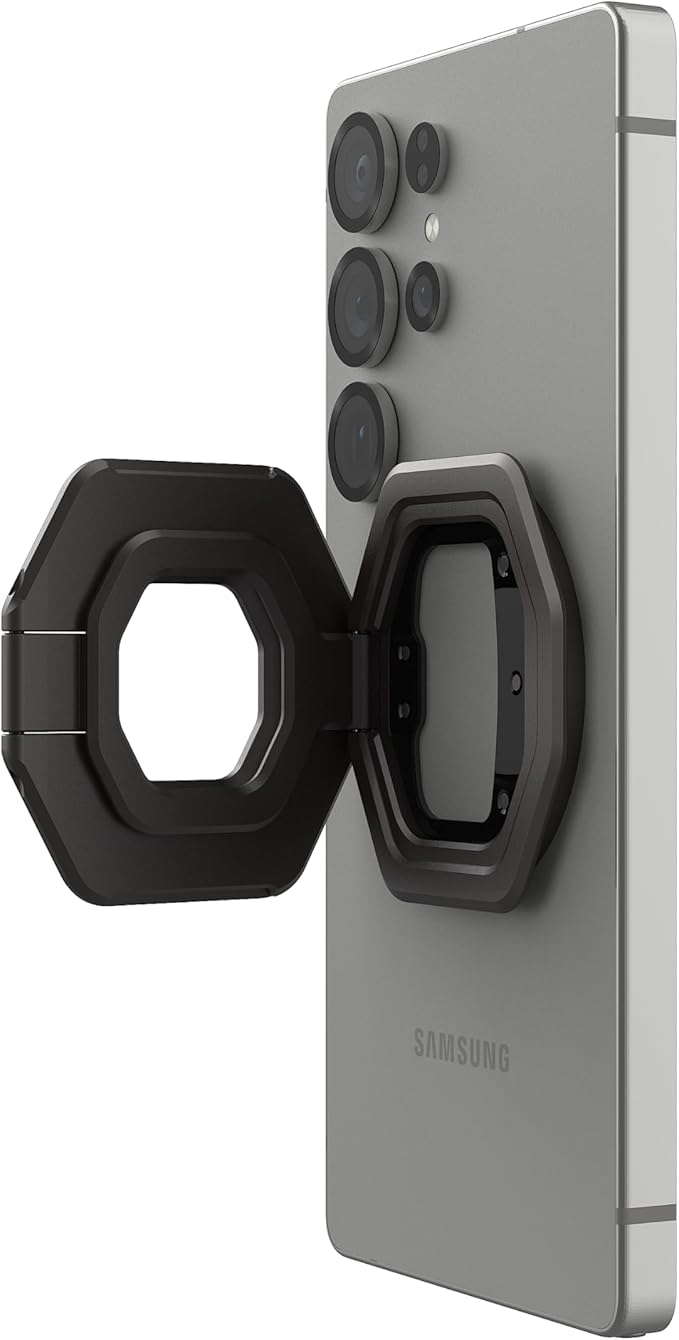 URBAN ARMOR GEAR UAG Magnetic Ring Stand Monarch Mag2 w/Built-in Bottle Opener - Ultra-Strong Double Magnet MagSafe Compatible Metal Phone Ring Grip 360 Rotation Multi-Functional Kickstand, Gunmetal