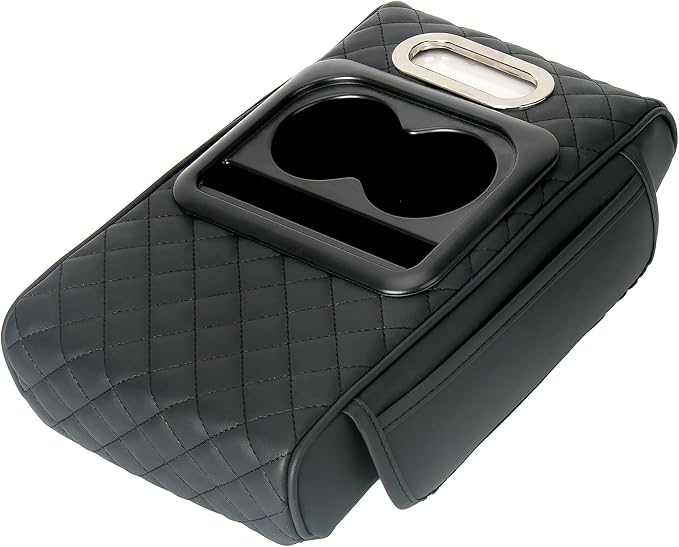 Car Armrest Cushion,5-in-1 Center Console Cover with 2 Storage Bags Cup Holder, Tissue Box Slot, Phone Slot for Sedans, Car Accessories Interior Organizers