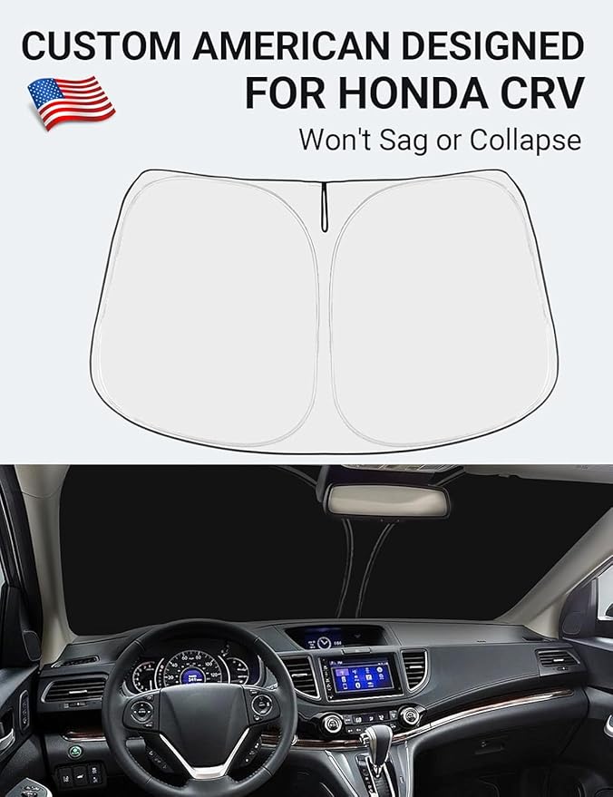 Proadsy 2026 Upgrade Front Windshield Sun Shade Foldable Sunshade Protector Custom Fit for 2012-2016 CRV CR-V SUV LX EX EX-L EX-L Navi Touring Accessories