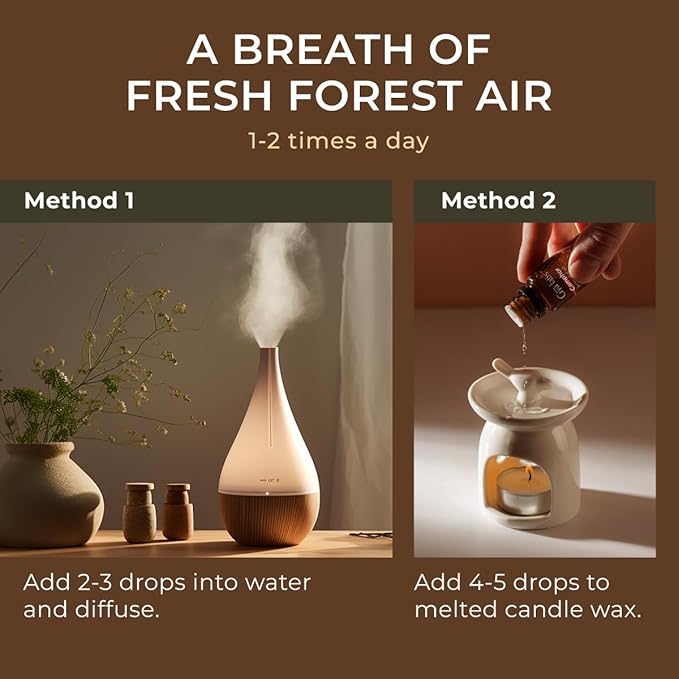 100% Pure Camphor Essential Oil - 0.34 Fl Oz - Camphor Oil for Hair, Skin, Diffuser, Aromatherapy & DIY Candle Making Scent