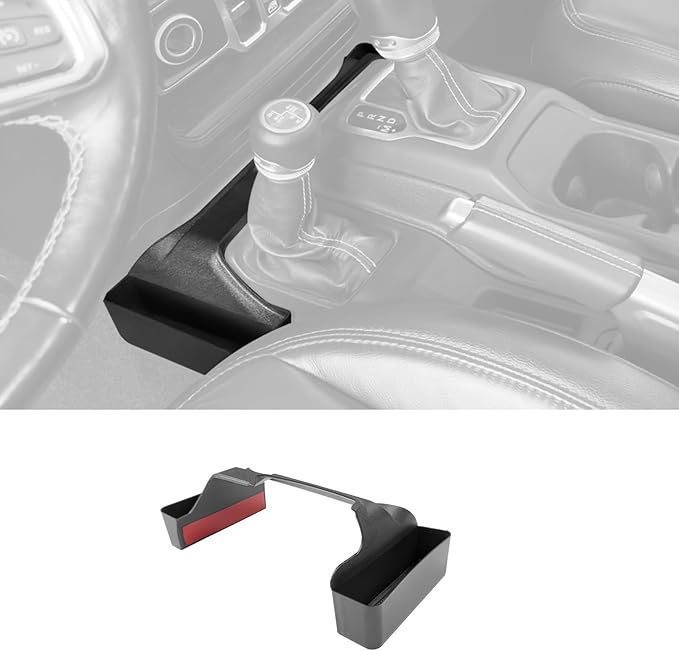 Center Console Organizer Compatible with 2018-2026 Jeep Wangler JL JLU 4xe Rubicon Sahara & 2020-2026 Gladiator JT Accessories, Gear Shift Console Side Box Tray for Jeep Interior Accessories