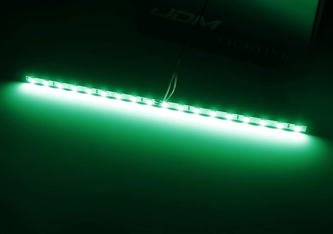iJDMTOY 18-SMD-5050 LED Strip Light Compatible with Car Trunk Cargo Area or Interior Illumination, Emerald Green