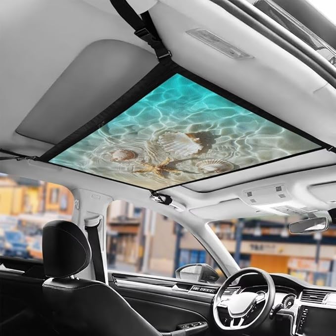 Starfish Shells Car Roof Storage Bag Car Organizer for Car Seat All Car Storage Organizer One-Size-Fits Car Travel Accessories