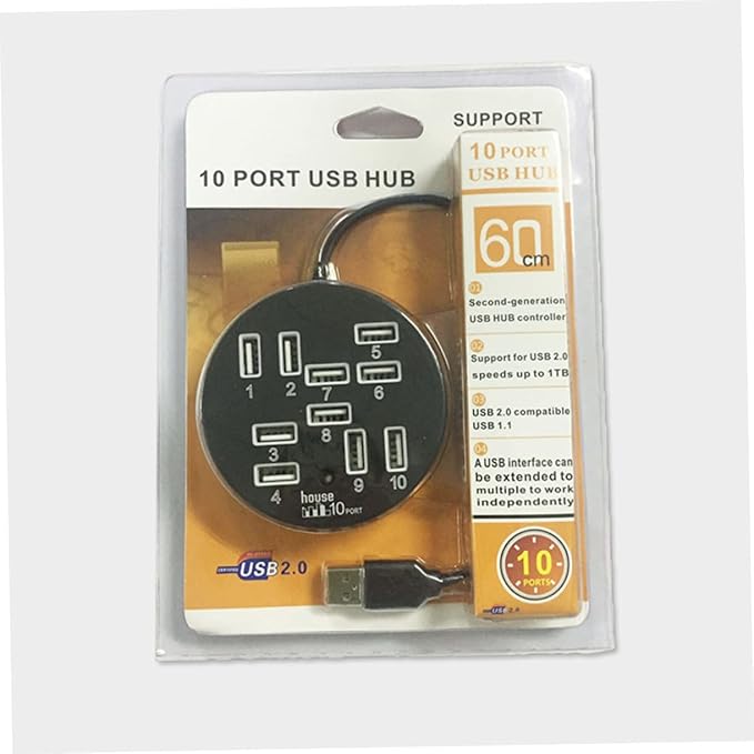 Artibetter Port USB Hub USB Port Expander Adapter for Laptop Accessories Compatible with Keyboard Mouse External Hard Drives Easy Connection for Gaming and Data Transfer
