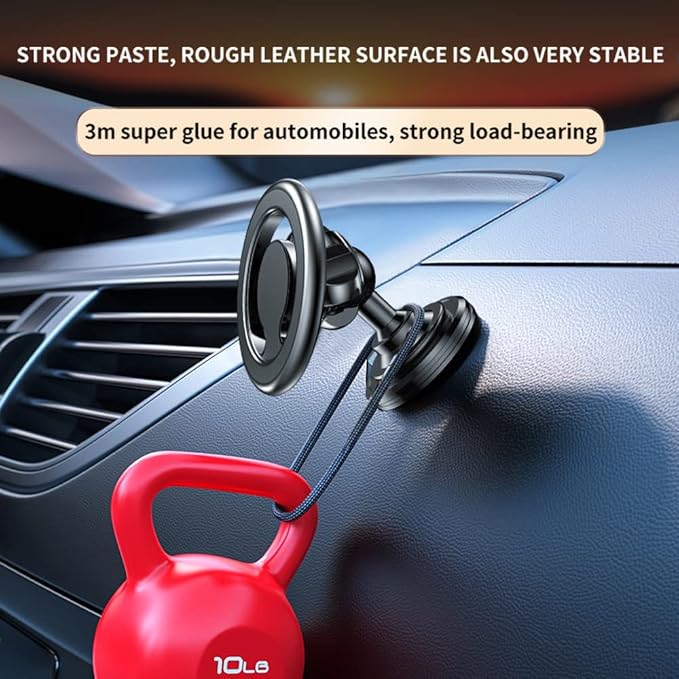 Compatible for MagSafe Car Mount for iPhone,2026 New Upgrade Dashboard 360° Rotation Magnetic Car Mount,Universal Cell Phone Holder for MagSafe iPhone 15/14/13/12 and Above Series (Black)