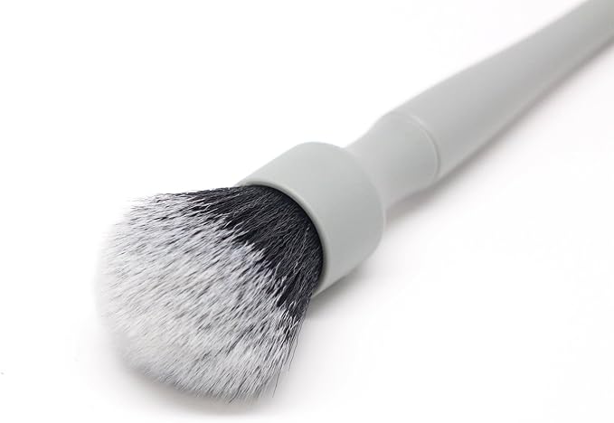 Detail Factory - Synthetic Detailing Brush Set - Ultra-Soft Interior Car Cleaning Brushes for, Screens, Emblems, & Tight Spaces - Gray