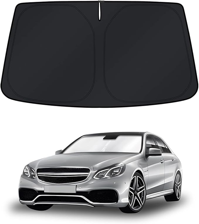 KUST Windshield Sun Shade for Mercedes-Benz C-Class 2008-2014 Accessories Window Shade Sun Visor Foldable Block UV Rays Keep Car Cooler