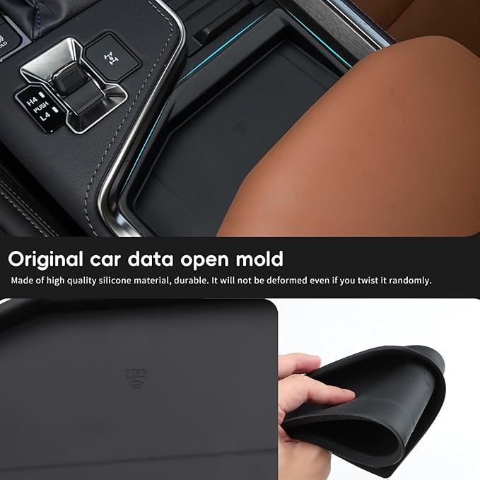 auovo Center Console Wireless Charging Protective Mat for 2024 2025 Lexus GX 550 Accessories, Non-Slip Silicone Protection Pad Center Console Liner Car Interior Automotive Decoration