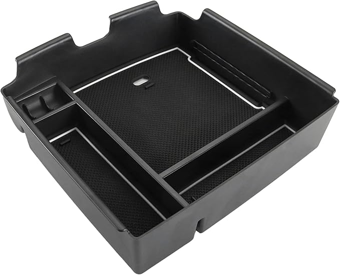 SKTU Compatible with 2022-2025 2026 Kia Carnival Center Console Organizer 2024 2025 2026 Carnival Accessories Console Tray 2024 2025 2026 Carnival Console Organizer with Coin and USB Hole (White)