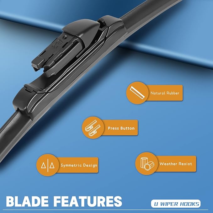 MIKKUPPA 26"+23"+12" Windshield Wiper Blades, Replacement for Mercedes-Benz 2013-2016 GL350 GL450, 2012-2015 ML350 ML550 ML63 - Top Lock 19MM Front Wipers and Rear (Pack of 3)
