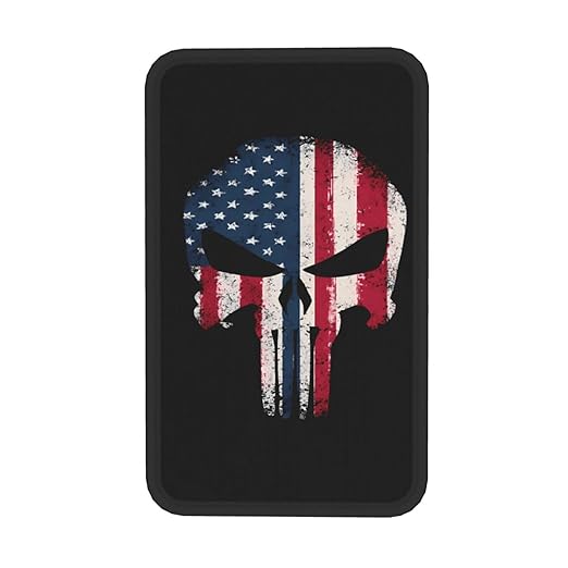 Face American Flag Car Auto Armrest Cushion Cover Accessories Center Console Seat Box Pad Protector Universal Decoration for Most Vehicle SUV Truck