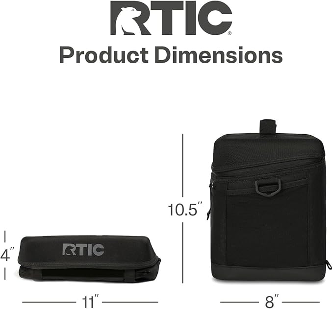 RTIC 15 Can Everyday Cooler, Soft Sided Portable Insulated Cooling for Lunch, Beach, Drink, Beverage, Travel, Camping, Picnic, for Men and Women