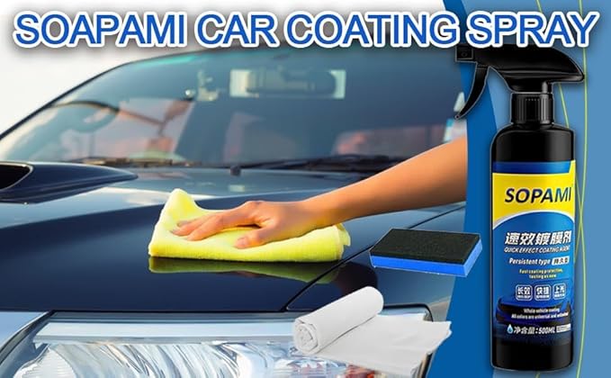 Sopami Ceramic Paint Sealant, Ceramic Coating Maximum Gloss & Shine ceramic wax, car coating spray Extremely Hydrophobic Ceramic Spray Coating for Cars, RVs, Motorcycles, Boats, and ATVs