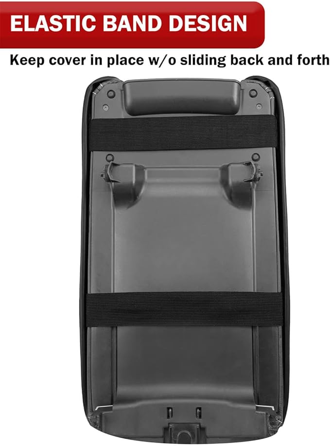 KBH Center Console Armrest Cover for Toyota Camry 2012 2013 2014 2015 2016 2017, Vinyl Leather Trim, Car Arm Rest Cushion Pad Protective Covering, Anti-Scratch, Black