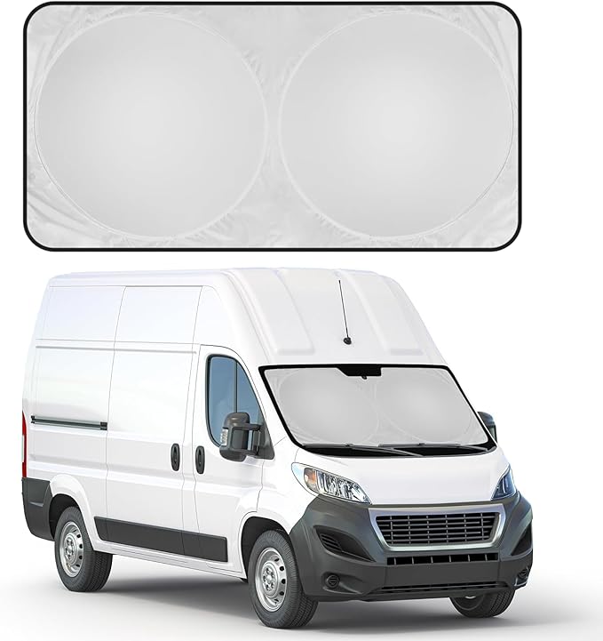 Motor Trend Foldable Car Sun Shade with Storage Bag, Collapsible Sun Visor for Windshield (X-Large, 74 x 37 inches)