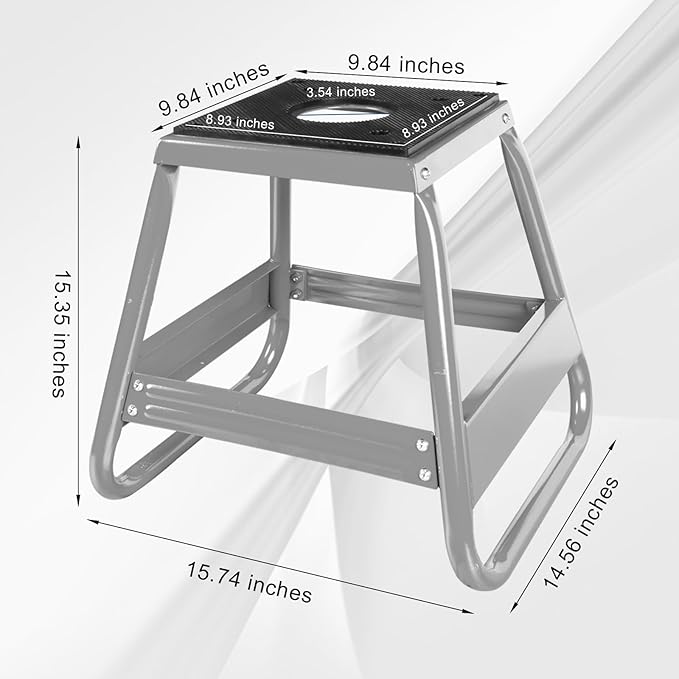 Big RED 1000lb Capacity Dirt Bike Stand, Universal, Detachable Maintenance Motorcycle Lift for Kawasaki, Honda, Yamaha, Silver