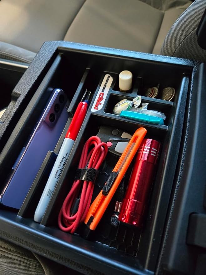 Center Console Armrest Organizer Tray Compatible with 2024-2026 Toyota Tacoma