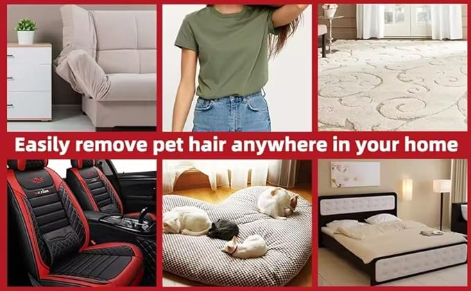 Pet Hair Remover Roller for Dog Hair and Cat Hair – Self-Cleaning Lint Roller for Furniture, Couch, Carpet, Clothing, Bedding and Car Seats – Reusable, Durable, Portable Fur Removal Tool