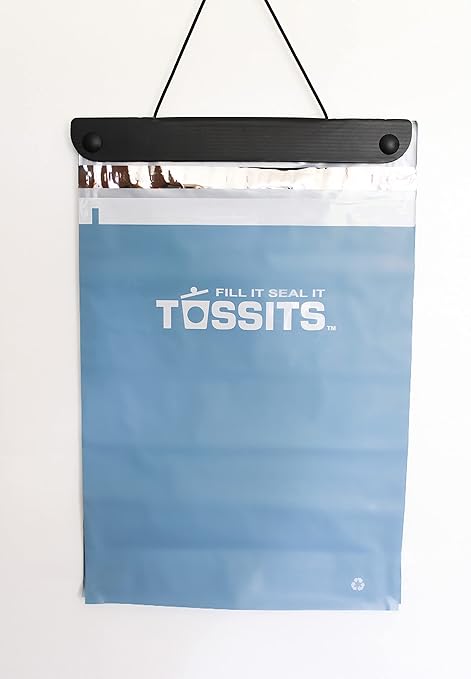 Tossits Recycled Disposable Car Trash Bags – Leakproof, Smell Proof Hanging Garbage Bags for Car, Truck, SUV, RV & Vehicle – Blue, 7 Count Disposable Automotive Trash Bags