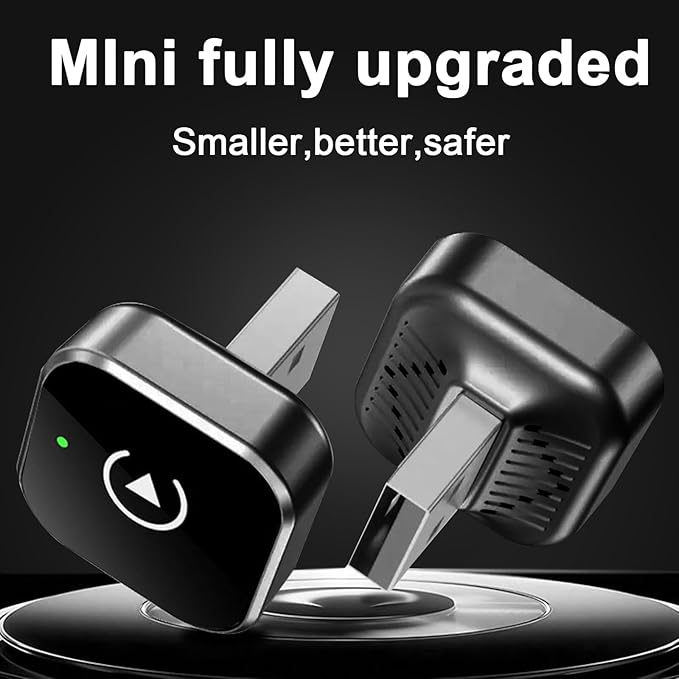 2-in-1 Wireless Carplay Adapter with Wired Carplay (USB to C), Metal Design Mini Wireless CarPlay Adapter for iPhone iOS 10+ System (2026 Upgraded)