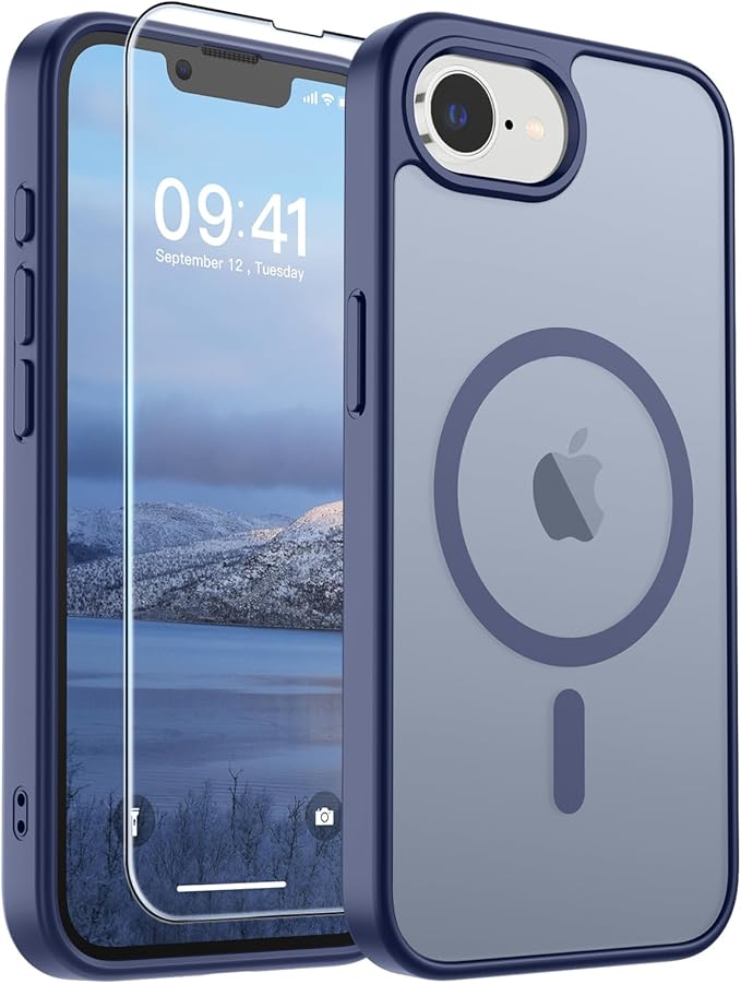SUPFINE Magnetic for iPhone 17e Case/iPhone 16e Case (Compatible with MagSafe)(Military Grade Drop Protection) Slim Translucent Matte Shockproof with Anti-Fingerprint Phone Case,Lavender Gray