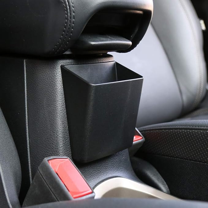 YOCTM Black Center Console Armrest Storage Box Phone Holder Pallet Organizer Cover Trim for Jeep Compass 2017 2018 2019 2020 2021 Interior Car Styling Accessories (Pack of 2)