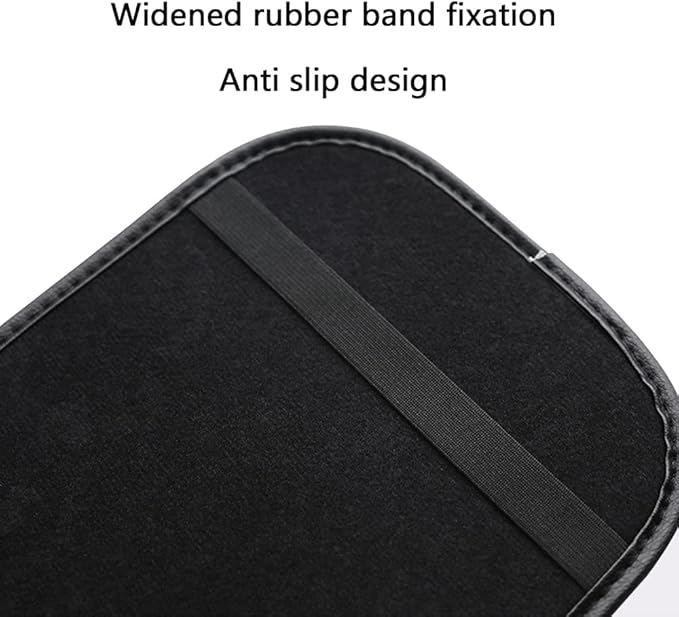 BetterJonny Auto Bling Car Armrest Cover, Crystal Rhinestone Auto Center Console Cover Pad Non-Slip Car Arm Rest Cushion Pad Universal Bling Car Accessories for Most Car (Black)