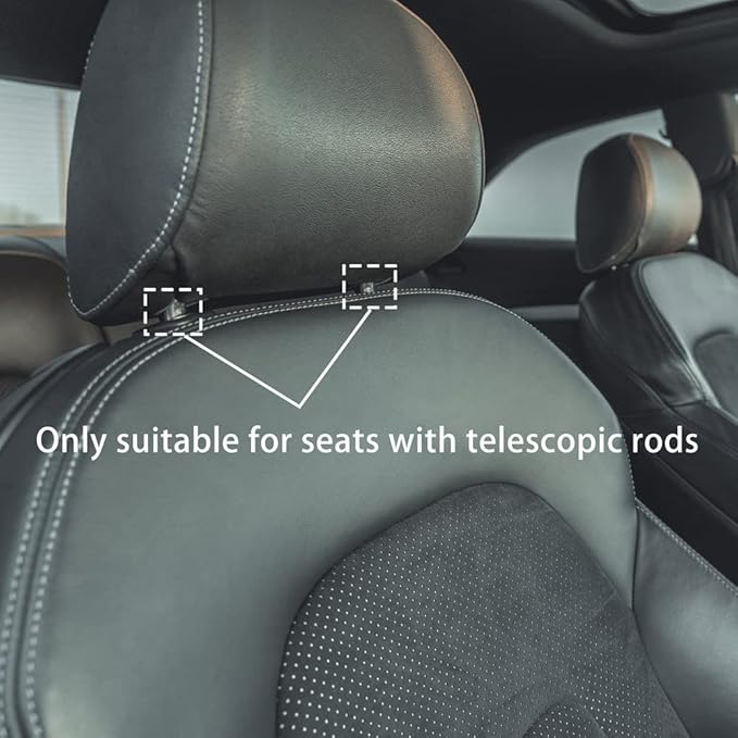 Car Neck Pillow 2 PCS,Universal Soft Breathable Leather Car Neck Pillow Comfortable Head Neck Rest Support Cervical Pillow for Travel Car Seat Driving & Home