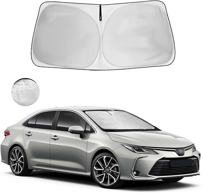 Windshield Sun Shade Window Sunshade Custom Fit Toyota Corolla Accessories 2026 2025 2024 2023 2022 2021 2020 (Not for Corolla Cross) Car Sun Visor UV Protector for Corolla Shield Cover Keep Cool