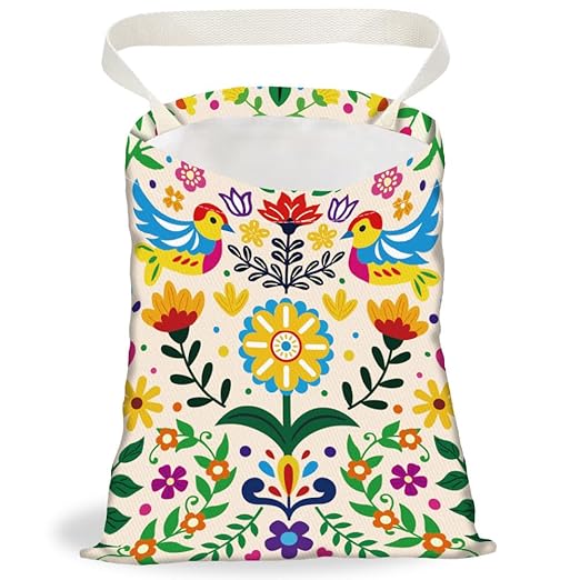 Abstract Birds Flowers Print Car Trash Bag Hanging Garbage Bag with Snap Buttons Car-Back Seat Trash Storage Portable Dustbin for Vehicle Interior Accessories Travelling Camping
