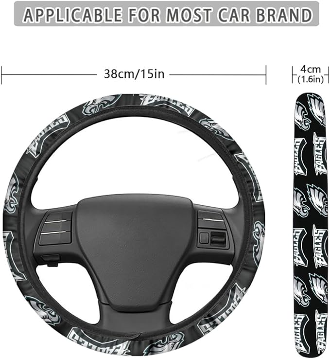 Universal Car Steering Wheel Cover, Automotive Vehicle Accessory (L-FXPT-LY)