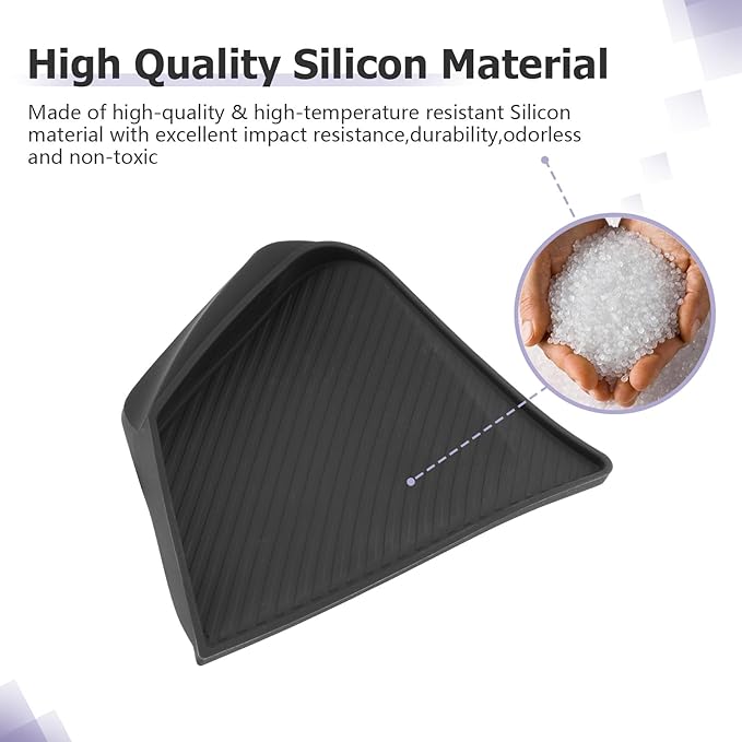 LUWU 2026 RX Dashboard Non-Slip Mat Compatible with 2023 2024 2025 2026 Lexus RX350/RX450/RX500 Accessories Silicone Protective Pad Liner Protective Pad Center Console Liner Mat Black