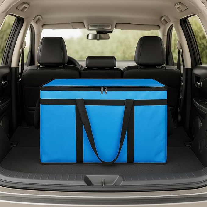 Bodaon Large 2-Pack Insulated Food Delivery Bag, XXXL Bags, Rideshare Delivery Bag, Grocery Shopping and Catering, Cold/Hot Styrofoam Carrier for Travel/Car, Warmer/Frozen