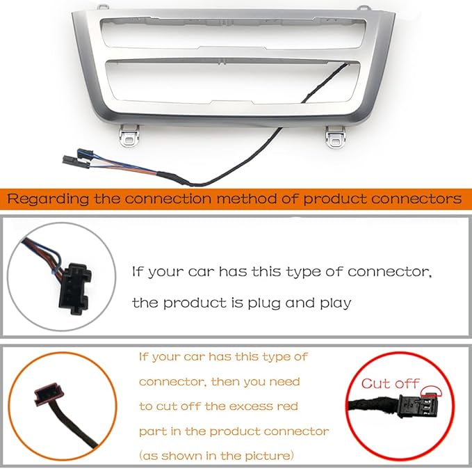 Car Inner Air Condition A/C Panel LED Lighting Ambient Light Trim Accessories for BMW 3 4 Series 3GT F30 F36 M3 M4 Center Control Two-Color Atmosphere Lamp Panel Replacement Cover (Silver)
