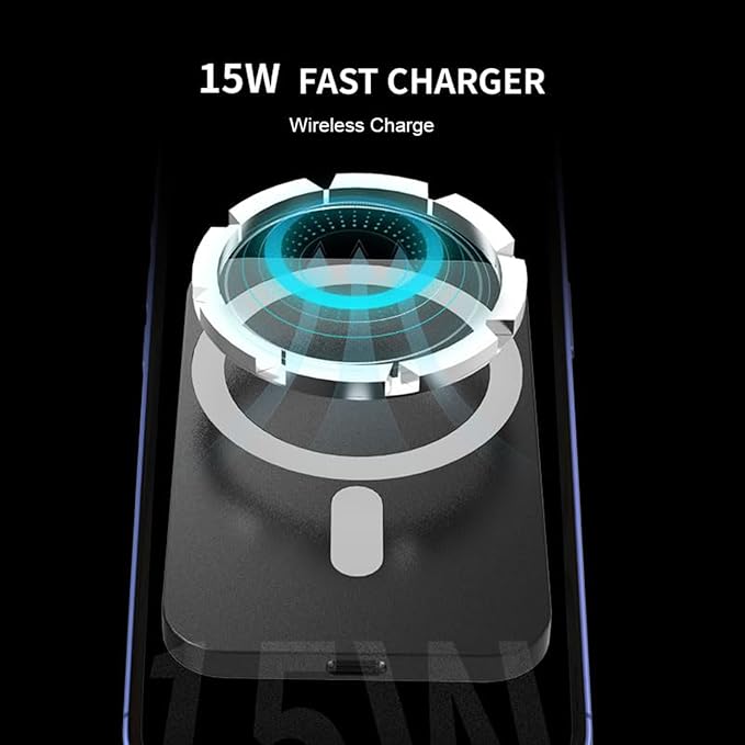 for MagSafe Car Mount Charger, 15W Magnetic Wireless Car Charger for iPhone 17/17 Pro/17 Pro Max/Air/16 15 14 13 12 Pro Max Plus mini, Magnet Cell Phone Holder for Air Vent (Black)