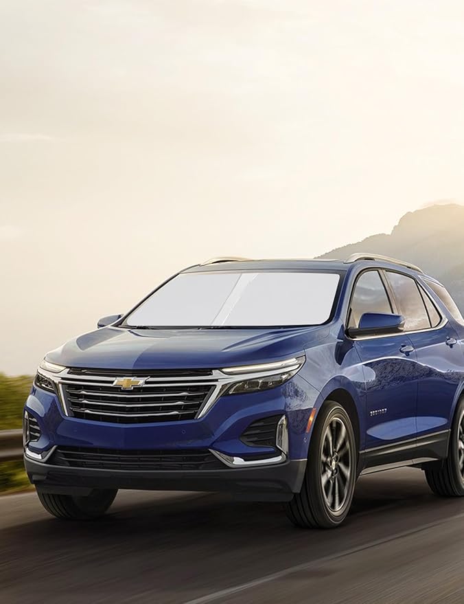 Proadsy 2026 Upgrade Front Windshield Sun Shade Foldable Sun Shade Protector Custom Fit 2018-2025 Equinox Accessories