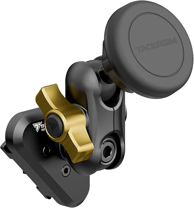 Tackform LINK Vent Phone Mount Compatible with 2015-2020 Ford F-150, 2017-2021 Super Duty, 2018-2021 Expedition | Aluminum | Universal Magnetic Holder | 2" Arm | Yellow Knob | (NOT MAGSAFE Compatible)